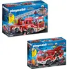 Image de PLAYMOBIL 9463 et 9464 : Set de 2 véhicules de la gamme City Action, comprenant un véhicule équipé d'une échelle