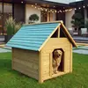 Image de Melko Niche pour chien Outdoor 95CM résistant aux intempéries Bois Cage pour animaux domestiques Caverne pour chiens Toit