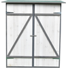 Image de Abri de jardin XXL Armoire en bois blanc/gris avec double porte & espace de rangement