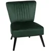 Image de Beliani - Fauteuil En Velours Vert Avec Pieds En Bois Et Rembourrage Épais Pour Salon Au Style Glamour Moderne