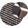 Image de Beliani - Tapis Rond Marron En Cuir Ø 140 Cm Motif 3d Pour Intérieur Moderne