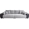 Image de Beliani - Grand Canapé 4 Places Pour Salon Xl En Tissu Gris Et Noir Torpo