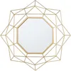 Image de Miroir Mural Décoratif De Forme Octogonale Avec Cadre En Métal Doré En Forme D'Étoile Pour Salon Et Chambre Style Contemporain Beliani