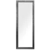Image de Miroir Mural De Forme Rectangulaire 130 X 50 Cmavec Cadre En Matière Synthétique Argenté Au Style Glamour Beliani