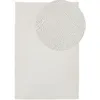 Image de Beliani - Tapis Rectangulaire Blanc En Laine Et Coton Pour Chambre Ou Salon Au Style Scandinave 140 X 200 Cm