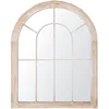 Image de Beliani - Miroir Mural Au Style Vintage En Forme De Fenêtre Au Contour Métallique Avec Effet Rouille Pour Salon Et Salle D'Entrée