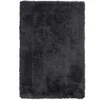 Image de Tapis Shaggy Poil Long Noir En Polyester Et Coton Pour Chambre Ou Salon Au Style Scandinave 140 X 200 Cm Beliani