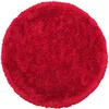 Image de Beliani - Tapis Rond Poil Long Rouge En Polyester Et Coton Pour Chambre Ou Salon Au Style Scandinave Ø 140 Cm