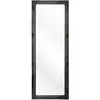 Image de Beliani - Miroir Mural De Forme Rectangulaire 130 X 50 Cm Avec Cadre Cadre Ornement Baroque En Plastique Noir Pour Salon Ou Chambre