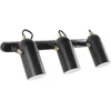 Image de Lampe Murale Applique En Métal Noir Avec Eléments Dorés E27 Max 25w Avec 3 Abat-jours Réglables Ajout Idéal Pour Chambre Ou Salon Minimaliste Beliani