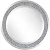 Image de Miroir Mural Rond Avec Cadre Décoratif Argenté Effet Cristaux 70 Cm De Diamètre Idéal Pour Salon Ou Chambre Glamour Et Chic Beliani