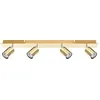 Image de BELIANI Plafonnier en métal doré 70 cm abat-jour orientable avec 4 ampoules finition mate moderne