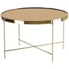 Image de Beliani - Table Basse Table Café Ronde 63 Cm En Verre Et Acier Marron Et Dorée Design Moderne Pour Chambre Ou Salon Contemporain