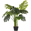 Image de Plante Fleur Artificielle Monstera 113 Cm De Hauteur Avec Pot Inclus Look Très Naturel Et Décoratif Ajout Idéal Pour Maison Ou Bureau Beliani