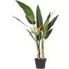 Image de Beliani - Plante Fleur Artificielle Oiseau De Paradis 115 Cm De Hauteur Avec Pot Inclus Look Très Naturel Et Décoratif Ajout Idéal Pour Maison Ou Bureau