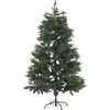 Image de BELIANI Arbre de Noël artificiel, PVC vert, socle en métal, 180 cm, style traditionnel