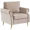 Image de Fauteuil Rembourré En Velours Taupe Avec Pieds En Acier Doré Ajout Parfait À Chaque Chambre Ou Salon Glamour Classique Et Traditionnel Beliani