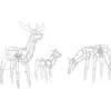 Image de BELIANI Outdoor LED Lumières de Noël Blanc Métal 76 / 47 / 52 cm Forme d'animal de course avec prise de courant Animé pour l'extérieur Décoration de l'Avent