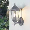Image de Applique d'extérieur anthracite, résistante aux intempéries, en verre et fonte d'aluminium, pour cour, jardin, balcon ou porte   modèle PARIS