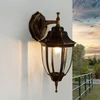 Image de Lampe murale extérieure Terrasse Jardin IP44 Cuivre E27 Verre Aluminium Rustique Lampe murale extérieure