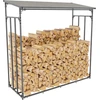 Image de CLP Abri à bois Ruston Aluminium I Étagère à bois anthracite I Entrepôt à bois en aluminium I Étagère à bois pour l'extérieur, Taille:XL