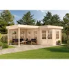 Image de Alpholz - Abri De Jardin Pentagonal Pepe Naturel , 40 Mm Épaisseur Paroi 618 X 462 Cm