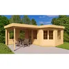 Image de Abri De Jardin Pentagonal Pepe Pinie Imprégné, 40 Mm Épaisseur Paroi 618 X 462 Cm