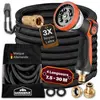 Image de Gardebruk Tuyau d'arrosage Noir 22 m flexible Latex triple épaisseur Adaptateur en laiton 12 bars Jardin Plantes