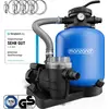 Image de MONZANA® Pompe filtre à sable 13,2 m³ auto-amorçante pour piscines jusqu’à 58 m³ préfiltre vanne 7 voies raccord 2en1 Ø32-38mm système de filtration à sable