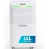 Image de MONZANA® Déshumidificateur 12L/Jour Silencieux 38dB   Anti-Humidité & Anti-Moisissure, Compresseur R290, Séchage Linge, Arrêt Automatique, Idéal Salle de Bain, Chambre, Maison
