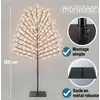 Image de MONZANA® 2x Arbre lumineux 200 LED 180 cm minuterie 8 modes de lumière résistant aux intempéries décoration Noël cerisier