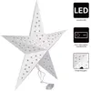 Image de CASARIA® Décoration Noel Suspension Papier étoiles 60 cm, Sapin De Noel Lumineux LED 10 Leds Blanc Chaud, Deco Noel Interieur Maison, Etoile De Noel Pliable, Fonctionnement À Piles, Sans Câble