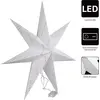 Image de CASARIA® Décoration Noel Suspension Papier étoiles 60 cm, Sapin De Noel Lumineux LED 10 Leds Blanc Chaud, Deco Noel Interieur Maison, Etoile De Noel Pliable, Fonctionnement À Piles, Sans Câble