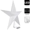Image de CASARIA® Décoration Noel Suspension Papier étoiles 60 cm, Sapin De Noel Lumineux LED 10 Leds Blanc Chaud, Deco Noel Interieur Maison, Etoile De Noel Pliable, Fonctionnement À Piles, Sans Câble