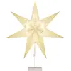 Image de CASARIA® Étoile en papier avec socle motif paillettes LED Étoile de Noël étoile pliante décoration à piles lanterne