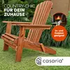 Image de CASARIA® 2x Chaise pliable en bois d'acacia Adirondack fauteuil de jardin avec accoudoirs assise exterieur balcon terrasse chaise canadienne