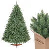 Image de SALCAR Nordmann Sapin de Noël Artificiel avec Support en Bois 210 cm Vert 2,1 m Diamètre 148 cm en occasion ou reconditionné