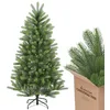 Image de SALCAR Sapin de Noël Artificiel 100% polyéthylène moulé par Injection - 150 cm - avec Pointes de Branches en 430 polyéthylène - Élégant Sapin Nordmann - Gants et Support en métal Inclus en occasion ou reconditionné