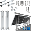 Image de NuaSol NuaFix Support de balustrade de balcon carré | Acier inoxydable pour 2 panneaux solaires
