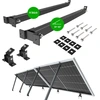 Image de NuaSol Support pour centrale de balcon, set de 2 | Systèmes de montage solaire & PV | Support réglable pour panneau solaire PV | Angle d'inclinaison 30-60° | Longueur réglable 700-1291 mm | Matériel de montage inclus | Noir