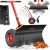 Image de Pelle à neige MASKO® sur roues, avec réglage de hauteur - Réglage de hauteur sur 5 positions. Pelle à neige ergonomique pour le déneigement, protégeant le dos. Pare-neige de 75 cm de largeur, hauteur de 42 cm, pliable pour un rangement compact