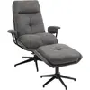 Image de Fauteuil relax HOMCOM avec repose-pieds, piètement pivotant, fauteuil de télévision avec fonction d'inclinaison