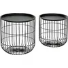 Image de HOMCOM - Lot de 2 tables basses et d'appoint de style scandinave avec espace de rangement