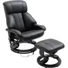 Image de Fauteuil de massage 700-140BK, avec repose-pieds, 10 points de vibration, dossier réglable, noir
