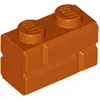 Image de 50 pièces LEGO, pièce c. 98283 en orange foncé