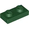 Image de 50 pièces LEGO, pièce c. 3023 en vert foncé