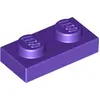 Image de 1 pièce LEGO, part c. 3023 en violet foncé