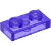 Image de 1 pièce LEGO, pièce c. 3023 en violet trans (violet trans)