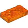 Image de 25 pièces LEGO, pièce c. 3023 en Trans Orange (Trans Orange)