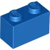 Image de 1 pièce LEGO, pièce c. 3004 en bleu (bleu)
